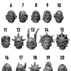 Señores Carmesíes - Cabezas #5 - Resina 16k - GreyTide Studio - Sangre / Guerreros Espaciales / Piezas / Juegos de Mesa / Wargaming / Grimdark imagen 3