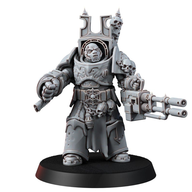Crimson Butchers Heavy Guard Exo-Armour | 16k Resin Miniatures | 28mm 32mm Tabletop Wargaming | Unpainted 画像 4