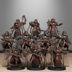 Grimguard Tech Engineers | Station Forge 16k Resin Miniatures | 28mm 32mm Tabletop Wargaming | Unpainted image 1