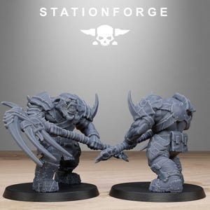 Orks Orkaz Biotech Looters | Station Forge 16k Resin Miniatures | 28mm 32mm Tabletop Wargaming | Unpainted image 10