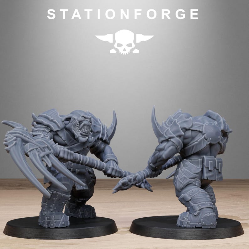 Orks Orkaz Biotech Looters | Station Forge 16k Resin Miniatures | 28mm 32mm Tabletop Wargaming | Unpainted image 10
