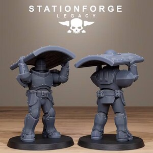 Solaris Shielders | Station Forge 16k Resin Miniatures | 28mm 32mm Tabletop Wargaming | Unpainted image 7