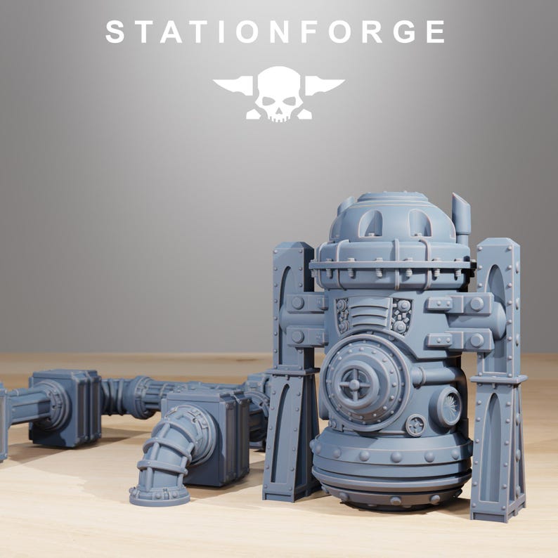 Scavenger Factory Terrain Kit | Station Forge 16k Resin Miniatures | 28mm 32mm Tabletop Wargaming | Unpainted image 9