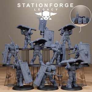 Solaris Shielders | Station Forge 16k Resin Miniatures | 28mm 32mm Tabletop Wargaming | Unpainted image 2