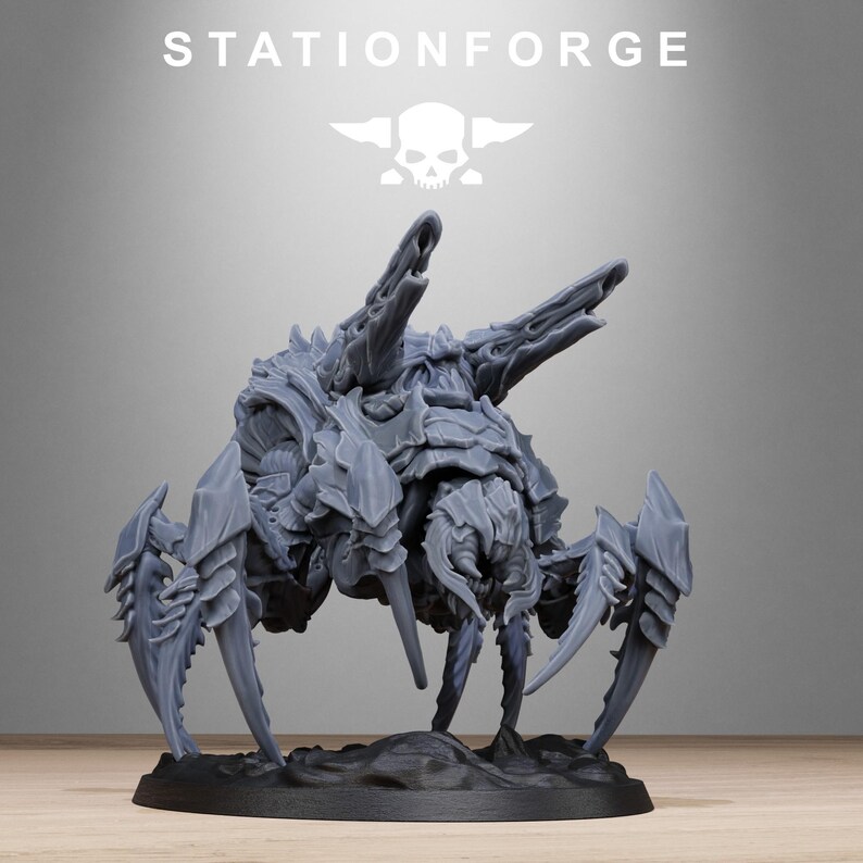 Xenarid Spider Beasts | Station Forge 16k Resin Miniatures | 28mm 32mm Tabletop Wargaming | Unpainted image 7