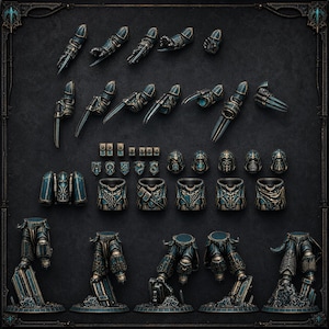 Scylla - Assault Brothers Squad Kit - 16k Resin - DakkaDakka - Knights / Space Warriors / Bitz / Tabletop / Grimdark image 3