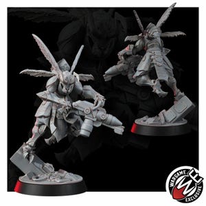 Coalition Hornets Striketeam Specialists | 16k Resin Miniatures | 28mm 32mm Tabletop Wargaming | Unpainted image 5