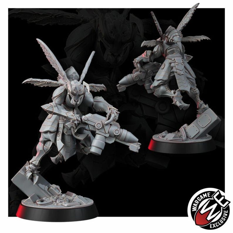 Coalition Hornets Striketeam Specialists | 16k Resin Miniatures | 28mm 32mm Tabletop Wargaming | Unpainted image 5