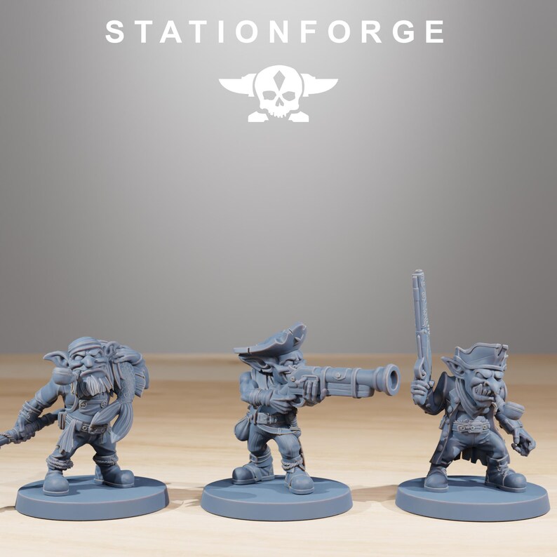 Gobs Pirates | Station Forge 16k Resin Miniatures | 28mm 32mm Tabletop Wargaming | Unpainted image 5