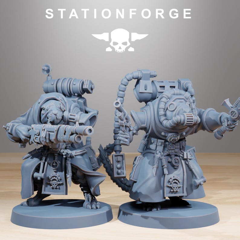 Raticus Grunts | Station Forge 16k Resin Miniatures | 28mm 32mm Tabletop Wargaming | Unpainted image 7