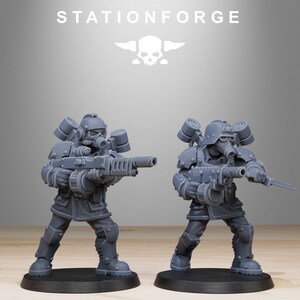 Grimguard Aero Troops | Station Forge 16k Resin Miniatures | 28mm 32mm Tabletop Wargaming | Unpainted image 5
