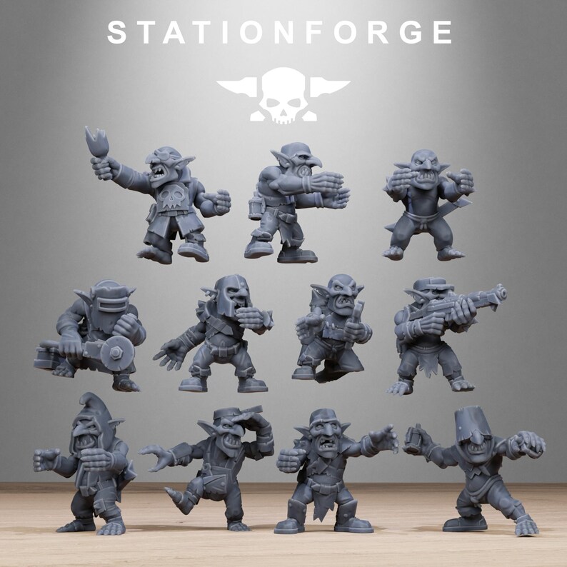 Orks Orkaz Gognauts | Station Forge 16k Resin Miniatures | 28mm 32mm Tabletop Wargaming | Unpainted image 10