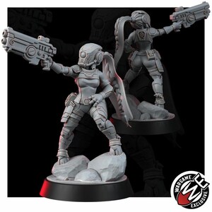 Coalition Trailseekers T1 | 16k hartsminiatyrer | 28 mm 32 mm bordsspel | Omålad bild 8