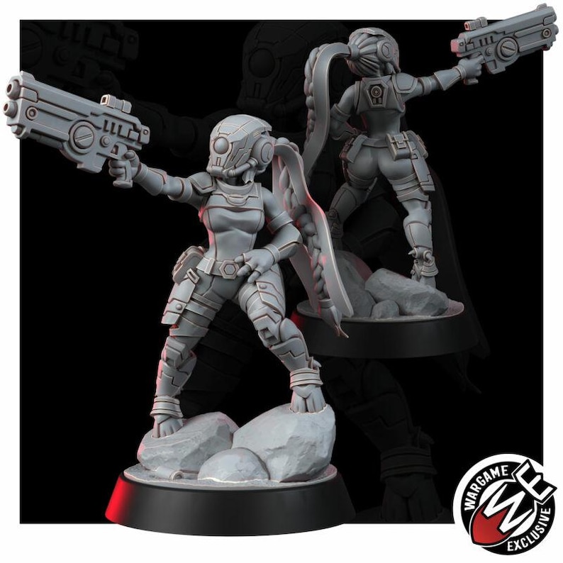 Coalition Trailseekers T1 | 16k hartsminiatyrer | 28 mm 32 mm bordsspel | Omålad bild 8