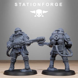 Royalguard Bastioneers | Station Forge 16k Resin Miniatures | 28mm 32mm Tabletop Wargaming | Unpainted 画像 4