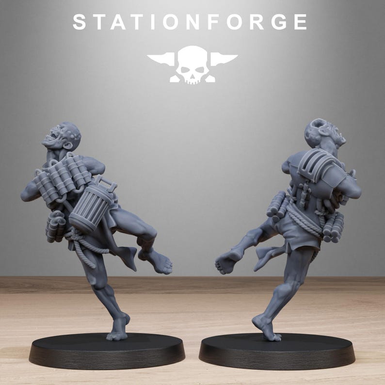 Techno Savanger Necromants | Station Forge 16k Resin Miniatures | 28mm 32mm Tabletop Wargaming | Unpainted image 9
