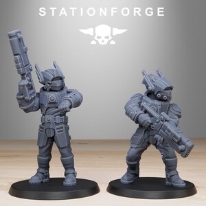 Tarion Assault Unit | Station Forge 16k Resin Miniatures | 28 mm 32 mm Tabletop Wargaming | Ongeverfd afbeelding 3