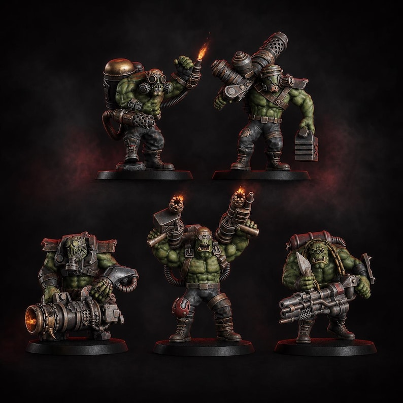 Umiez Burnerz 3D Print Model | 16k Resin Miniatures | 28mm 32mm Tabletop Wargaming | Unpainted image 1