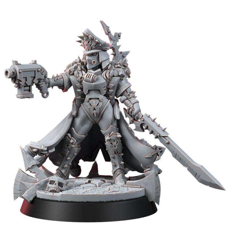 Miniatuur van Chaos Renegades | 16K harsfiguur voor oorlogsspellen (schaal 28 mm/32 mm) afbeelding 7
