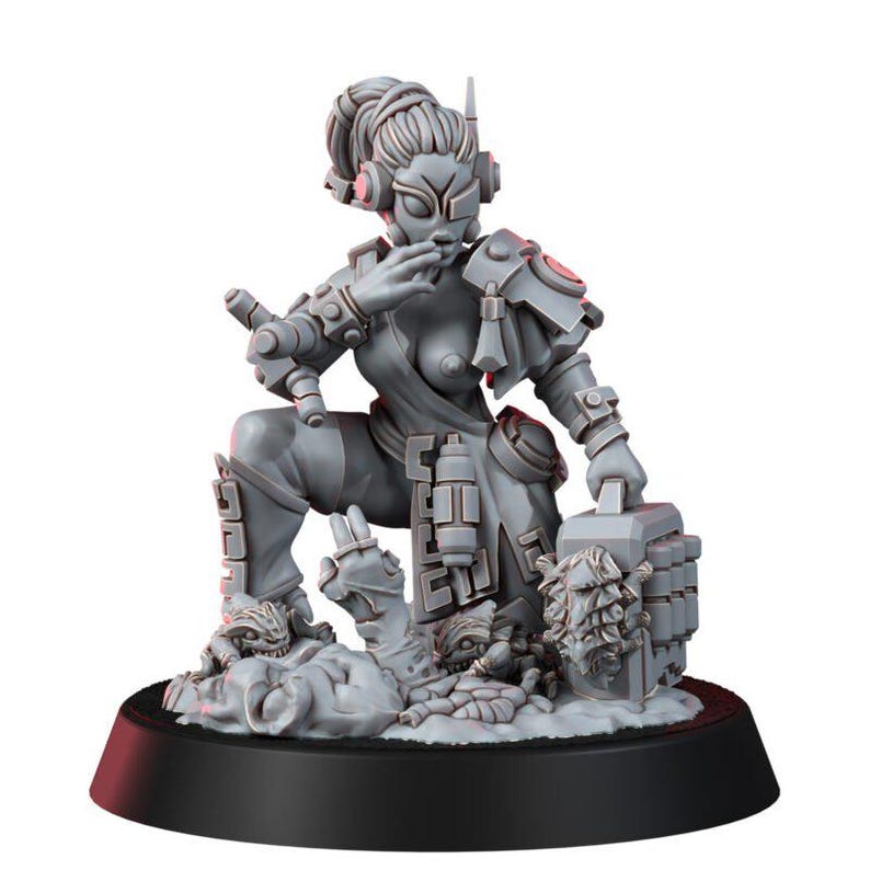 Coalition Healer | 16k Resin Miniatures | 28mm 32mm Tabletop Wargaming | Unpainted image 5