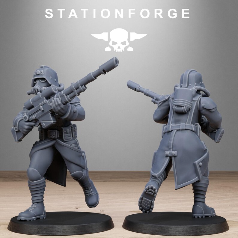 Sœurs d'Acier Grimguard | Figurines en résine Station Forge 16k | 28 mm et 32 mm | Jeux de figurines | Non peintes image 6