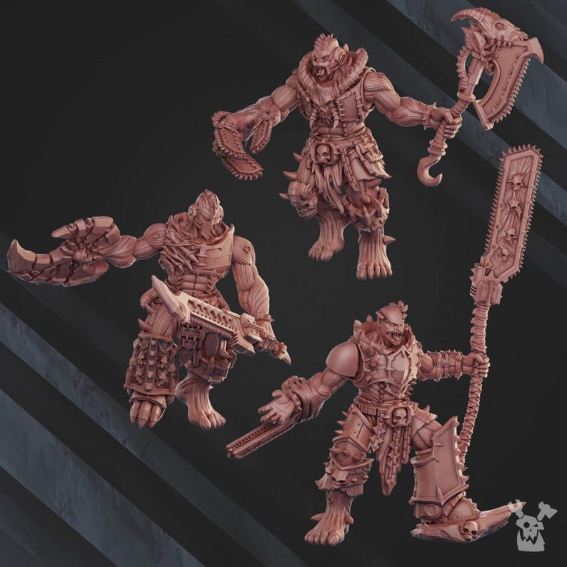 Cursed Bone Shredders Squad – 16K Resin Miniatures (28mm 32mm Wargaming) image 10