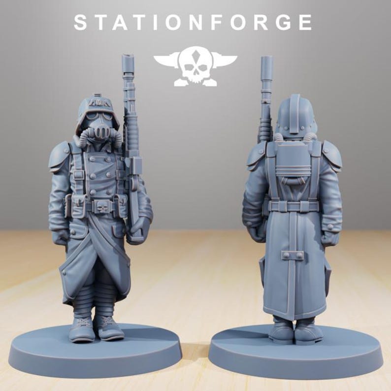 Grimguard Marching Pose | Station Forge 16k Resin Miniatures | 28mm 32mm Tabletop Wargaming | Unpainted image 7
