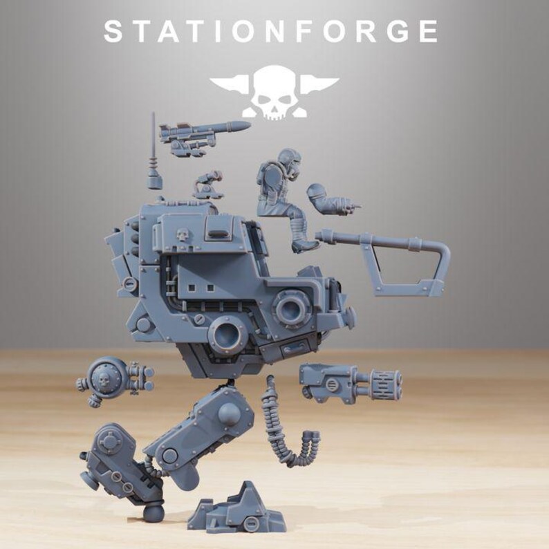 GrimGuard Startpaket | Station Forge 16k Resin Miniatyrer | 28 mm 32 mm Bordspel Krigsspel | Omålad bild 5