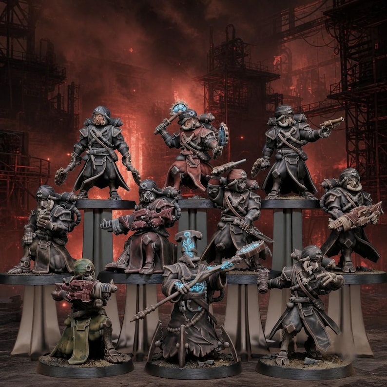Carroñeros Abrasadores / Miniaturas de resina Station Forge 16k / 28 mm 32 mm Juegos de guerra de mesa / Sin pintar imagen 1