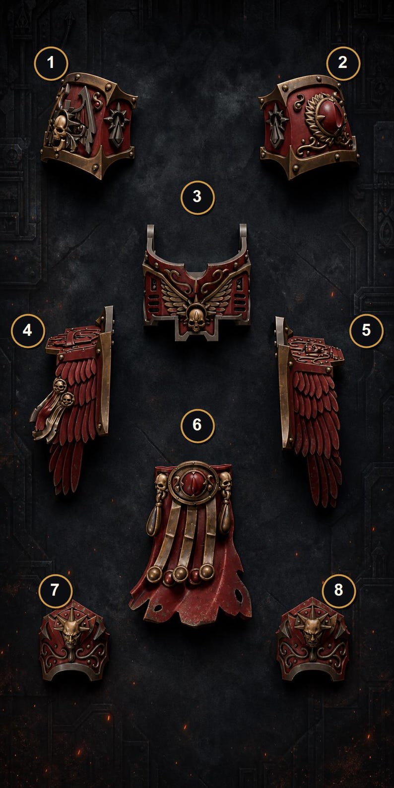 Señores Carmesíes - Armadura Antigua - Resina 16k - GreyTide Studio - Sangre / Guerreros Espaciales / Piezas / Juegos de Mesa / Wargaming / Grimdark imagen 1