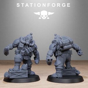 Grimguard Jungle Fighter Mutants | Station Forge 16k Resin Miniatures | 28mm 32mm Tabletop Wargaming | Unpainted image 4