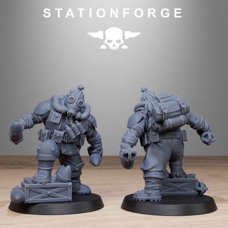 Grimguard Jungle Fighter Mutants | Station Forge 16k Resin Miniatures | 28mm 32mm Tabletop Wargaming | Unpainted image 4