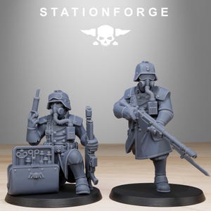 Militants | Station Forge 16k Resin Miniatures | 28mm 32mm Tabletop Wargaming | Unpainted image 3