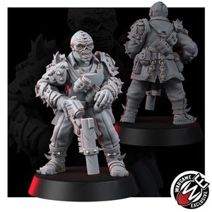 Chaos Renegades Of Pain Killer Team | 16k Resin Miniatures | 28 mm 32 mm Tabletop Wargaming | Ongeverfd afbeelding 7