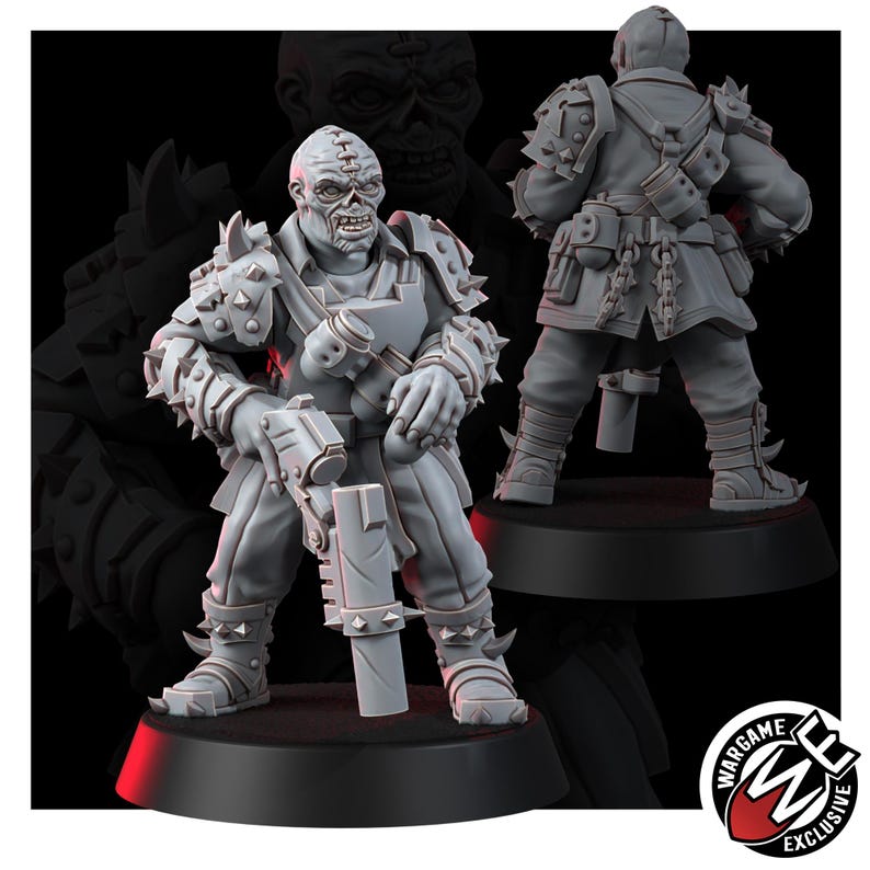 Chaos Renegades Of Pain Killer Team | 16k Resin Miniatures | 28 mm 32 mm Tabletop Wargaming | Ongeverfd afbeelding 7