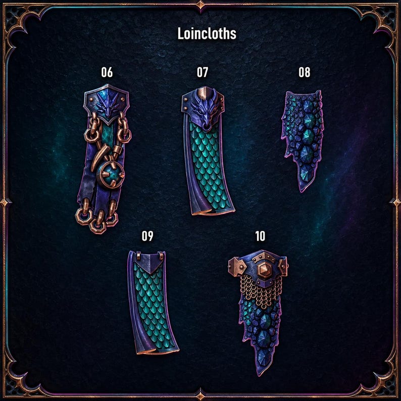 Anvil Wardens - Loincloths 2 - 16k Resin - GreyTide Studio - Drakes / Space Warriors / Bitz / Tabletop / Wargaming / Grimdark image 1