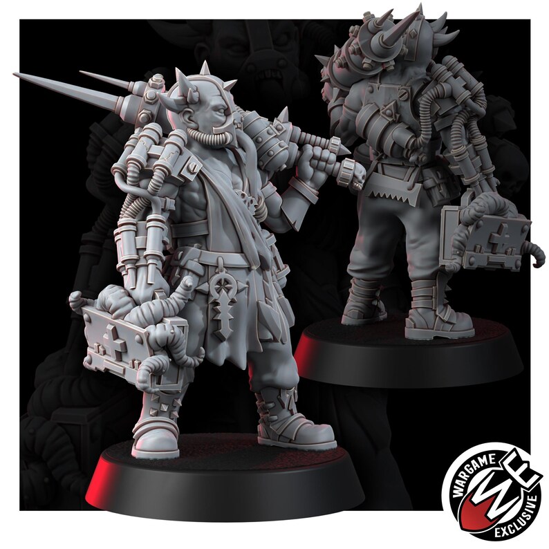 Chaos Renegades Of Pain Killers Team | 16k Resin Miniatures | 28mm Wargaming Unpainted image 6