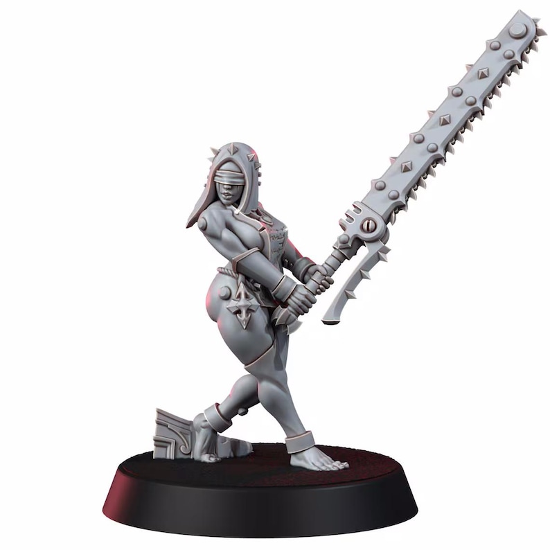 Sisters In Heresy Repentium Squad | 16k Resin Miniatures | 28mm 32mm Tabletop Wargaming | Unpainted image 5
