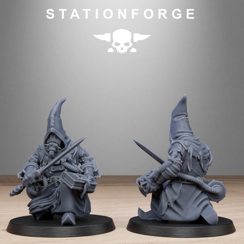 Místicos Carroñeros / Station Forge 16k Miniaturas de Resina / 28 mm 32 mm Juegos de Guerra de Mesa / Sin Pintar imagen 9