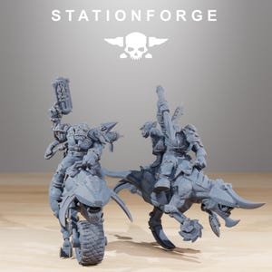Orks Orkaz Beast Riders | Station Forge 16k Resin Miniatures | 28mm 32mm Tabletop Wargaming | Unpainted image 4