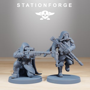 Grimguard Marksmen | Station Forge 16k Resin Miniatures | 28mm 32mm Tabletop Wargaming | Unpainted image 4