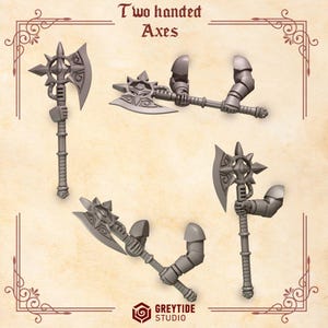 Crimson Lords - Tvåhandsyxor - 16k Resin - GreyTide Studio - Blood / Space Warriors / Bitz / Tabletop / Wargaming / Grimdark bild 2
