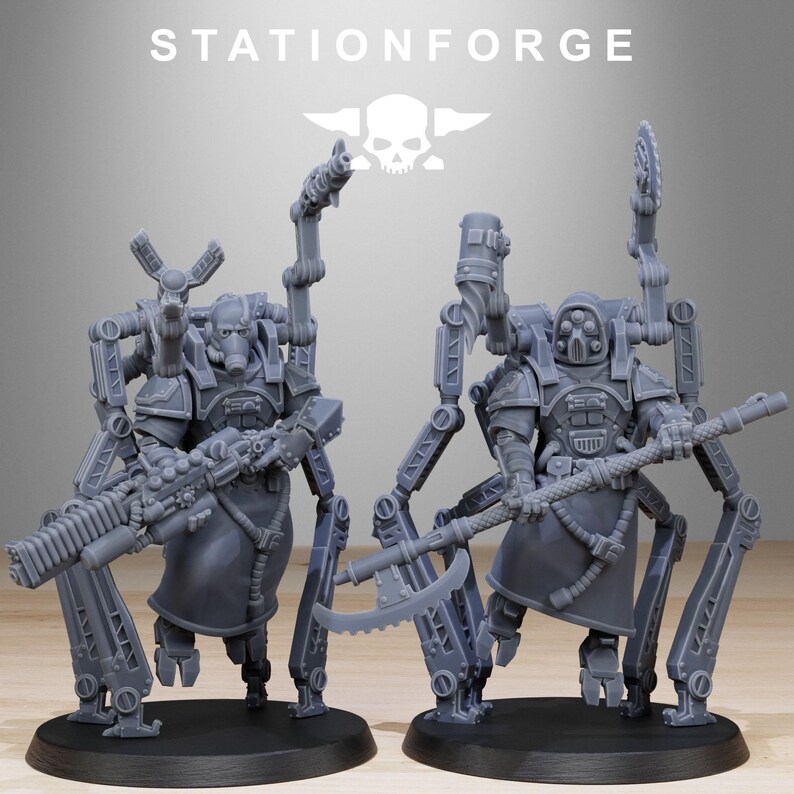 Scavenger Octapods / Miniature in resina 16k di Station Forge / 28 mm 32 mm per wargame da tavolo / Non dipinte immagine 4