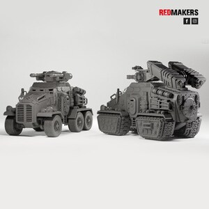 Heavy Armored Assault Vehicle | 16k Resin Miniatures | 28mm 32mm Tabletop Wargaming | Unpainted image 6