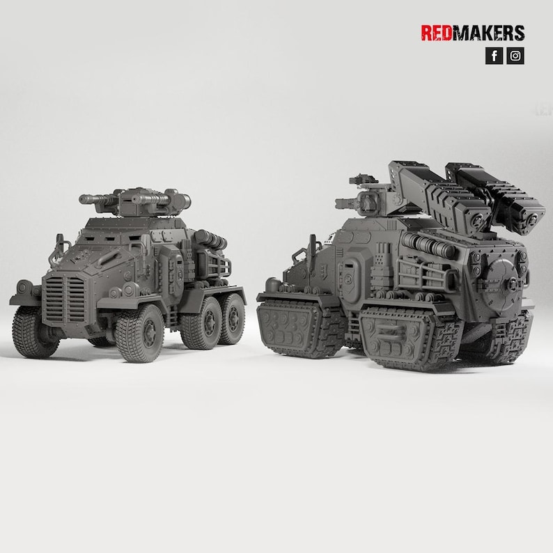 Heavy Armored Assault Vehicle | 16k Resin Miniatures | 28mm 32mm Tabletop Wargaming | Unpainted image 6