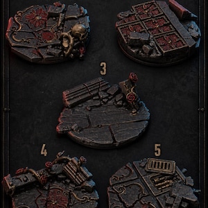 Crimson Lords - Basing toppers 40mm - 16k Resin - GreyTide Studio - Blood / Space Warriors / Bitz / Tabletop / Wargaming / Grimdark image 1