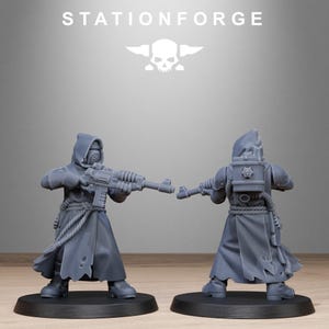 Scavenger Sanctum Infantry | Station Forge 16k Resin Miniatyrer | 28 mm 32 mm Bordsskiva Krigsspel | Omålad bild 7
