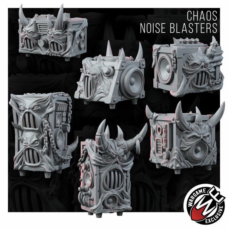 Noise Blasters - Terreno de Dispersión del Caos - Set de 6 - Resina de 16k - Juegos de mesa / Wargaming / Grimdark imagen 3