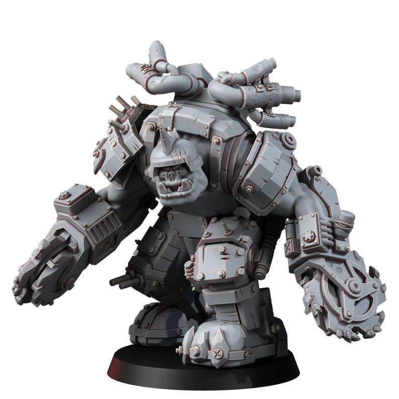 Ork Mega Armoured Bulorks | 16k Resin Miniatures | 28mm 32mm Tabletop Wargaming | Unpainted image 4