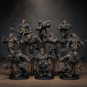 Freiwächter-Mutantenschwestern | Station Forge 16k Resinminiaturen | 28 mm/32 mm Tabletop-Wargaming | Unbemalt Bild 1